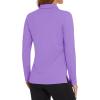 imageMAGCOMSEN Womens Polo Shirts Long Sleeve Golf T Shirt Quick Dry UPF 50 Sun Protection Lightweight Athletic Tennis ShirtsLight Purple