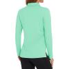 imageMAGCOMSEN Womens Polo Shirts Long Sleeve Golf T Shirt Quick Dry UPF 50 Sun Protection Lightweight Athletic Tennis ShirtsMint Green