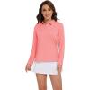 imageMAGCOMSEN Womens Polo Shirts Long Sleeve Golf T Shirt Quick Dry UPF 50 Sun Protection Lightweight Athletic Tennis ShirtsPink