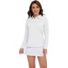 imageMAGCOMSEN Womens Polo Shirts Long Sleeve Golf T Shirt Quick Dry UPF 50 Sun Protection Lightweight Athletic Tennis ShirtsWhite