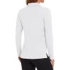 imageMAGCOMSEN Womens Polo Shirts Long Sleeve Golf T Shirt Quick Dry UPF 50 Sun Protection Lightweight Athletic Tennis ShirtsWhite
