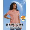 imageMAGCOMSEN Womens Polos Golf Shirts Short Sleeve Collared Shirt Women Quick Dry Fit UPF 50 Tennis Work Athletic TopsApricot