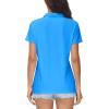 imageMAGCOMSEN Womens Polos Golf Shirts Short Sleeve Collared Shirt Women Quick Dry Fit UPF 50 Tennis Work Athletic TopsAzure