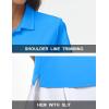 imageMAGCOMSEN Womens Polos Golf Shirts Short Sleeve Collared Shirt Women Quick Dry Fit UPF 50 Tennis Work Athletic TopsAzure