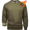imageMAGCOMSEN Mens Crewneck Sweatshirt Long Sleeve Casual Warm Fleece PulloverArmy Green