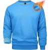 imageMAGCOMSEN Mens Crewneck Sweatshirt Long Sleeve Casual Warm Fleece PulloverAzure
