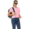 imageMAGCOMSEN Womens Golf Polo Shirts Short Sleeve Collared QuickDry Moisture Wicking TShirt Workout Athletic Tennis TopsAlight Pink