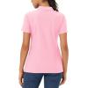 imageMAGCOMSEN Womens Golf Polo Shirts Short Sleeve Collared QuickDry Moisture Wicking TShirt Workout Athletic Tennis TopsAlight Pink