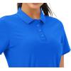 imageMAGCOMSEN Womens Golf Polo Shirts Short Sleeve Collared QuickDry Moisture Wicking TShirt Workout Athletic Tennis TopsColoured Blue