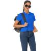 imageMAGCOMSEN Womens Golf Polo Shirts Short Sleeve Collared QuickDry Moisture Wicking TShirt Workout Athletic Tennis TopsColoured Blue