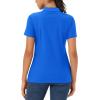 imageMAGCOMSEN Womens Golf Polo Shirts Short Sleeve Collared QuickDry Moisture Wicking TShirt Workout Athletic Tennis TopsColoured Blue