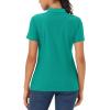 imageMAGCOMSEN Womens Golf Polo Shirts Short Sleeve Collared QuickDry Moisture Wicking TShirt Workout Athletic Tennis TopsEmerald Green