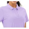 imageMAGCOMSEN Womens Golf Polo Shirts Short Sleeve Collared QuickDry Moisture Wicking TShirt Workout Athletic Tennis TopsLight Purple
