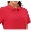 imageMAGCOMSEN Womens Golf Polo Shirts Short Sleeve Collared QuickDry Moisture Wicking TShirt Workout Athletic Tennis TopsTomato Red
