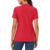 imageMAGCOMSEN Womens Golf Polo Shirts Short Sleeve Collared QuickDry Moisture Wicking TShirt Workout Athletic Tennis TopsTomato Red
