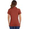 imageMAGCOMSEN Womens Golf Polo TShirts Short Sleeve UPF 50 Quick Dry Polo Collared Shirts Lightweight Athletic Sports ShirtDark Orange