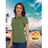 imageMAGCOMSEN Womens Golf Polo TShirts Short Sleeve UPF 50 Quick Dry Polo Collared Shirts Lightweight Athletic Sports ShirtGreen