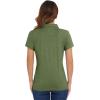 imageMAGCOMSEN Womens Golf Polo TShirts Short Sleeve UPF 50 Quick Dry Polo Collared Shirts Lightweight Athletic Sports ShirtGreen