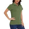 imageMAGCOMSEN Womens Golf Polo TShirts Short Sleeve UPF 50 Quick Dry Polo Collared Shirts Lightweight Athletic Sports ShirtGreen