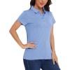 imageMAGCOMSEN Womens Golf Polo TShirts Short Sleeve UPF 50 Quick Dry Polo Collared Shirts Lightweight Athletic Sports ShirtLight Blue