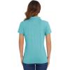 imageMAGCOMSEN Womens Golf Polo TShirts Short Sleeve UPF 50 Quick Dry Polo Collared Shirts Lightweight Athletic Sports ShirtLight Green