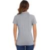 imageMAGCOMSEN Womens Golf Polo TShirts Short Sleeve UPF 50 Quick Dry Polo Collared Shirts Lightweight Athletic Sports ShirtLight Grey
