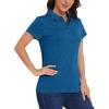 imageMAGCOMSEN Womens Golf Polo TShirts Short Sleeve UPF 50 Quick Dry Polo Collared Shirts Lightweight Athletic Sports ShirtMedium Blue