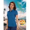 imageMAGCOMSEN Womens Golf Polo TShirts Short Sleeve UPF 50 Quick Dry Polo Collared Shirts Lightweight Athletic Sports ShirtMedium Blue