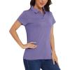 imageMAGCOMSEN Womens Golf Polo TShirts Short Sleeve UPF 50 Quick Dry Polo Collared Shirts Lightweight Athletic Sports ShirtPurple