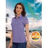 imageMAGCOMSEN Womens Golf Polo TShirts Short Sleeve UPF 50 Quick Dry Polo Collared Shirts Lightweight Athletic Sports ShirtPurple