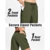 imageMAGCOMSEN Womens Hiking Shorts Lightweight Quick Dry 8quot Golf Shorts Water Resistant with 3 Zipper PocketsArmy Green