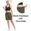 imageMAGCOMSEN Womens Hiking Shorts Lightweight Quick Dry 8quot Golf Shorts Water Resistant with 3 Zipper PocketsArmy Green