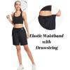 imageMAGCOMSEN Womens Hiking Shorts Lightweight Quick Dry 8quot Golf Shorts Water Resistant with 3 Zipper PocketsBlack