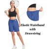 imageMAGCOMSEN Womens Hiking Shorts Lightweight Quick Dry 8quot Golf Shorts Water Resistant with 3 Zipper PocketsBlue Grey