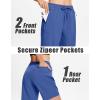 imageMAGCOMSEN Womens Hiking Shorts Lightweight Quick Dry 8quot Golf Shorts Water Resistant with 3 Zipper PocketsBlue Grey