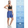 imageMAGCOMSEN Womens Hiking Shorts Lightweight Quick Dry 8quot Golf Shorts Water Resistant with 3 Zipper PocketsBlue Grey