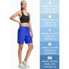 imageMAGCOMSEN Womens Hiking Shorts Lightweight Quick Dry 8quot Golf Shorts Water Resistant with 3 Zipper PocketsDark Blue
