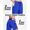imageMAGCOMSEN Womens Hiking Shorts Lightweight Quick Dry 8quot Golf Shorts Water Resistant with 3 Zipper PocketsDark Blue