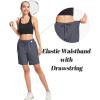 imageMAGCOMSEN Womens Hiking Shorts Lightweight Quick Dry 8quot Golf Shorts Water Resistant with 3 Zipper PocketsDark Grey
