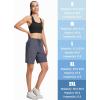 imageMAGCOMSEN Womens Hiking Shorts Lightweight Quick Dry 8quot Golf Shorts Water Resistant with 3 Zipper PocketsDark Grey
