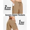 imageMAGCOMSEN Womens Hiking Shorts Lightweight Quick Dry 8quot Golf Shorts Water Resistant with 3 Zipper PocketsKhaki