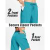 imageMAGCOMSEN Womens Hiking Shorts Lightweight Quick Dry 8quot Golf Shorts Water Resistant with 3 Zipper PocketsLake Blue