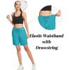 imageMAGCOMSEN Womens Hiking Shorts Lightweight Quick Dry 8quot Golf Shorts Water Resistant with 3 Zipper PocketsLake Blue
