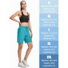 imageMAGCOMSEN Womens Hiking Shorts Lightweight Quick Dry 8quot Golf Shorts Water Resistant with 3 Zipper PocketsLake Blue