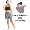 imageMAGCOMSEN Womens Hiking Shorts Lightweight Quick Dry 8quot Golf Shorts Water Resistant with 3 Zipper PocketsLight Grey