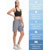 imageMAGCOMSEN Womens Hiking Shorts Lightweight Quick Dry 8quot Golf Shorts Water Resistant with 3 Zipper PocketsLight Grey