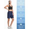 imageMAGCOMSEN Womens Hiking Shorts Lightweight Quick Dry 8quot Golf Shorts Water Resistant with 3 Zipper PocketsNavy