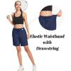 imageMAGCOMSEN Womens Hiking Shorts Lightweight Quick Dry 8quot Golf Shorts Water Resistant with 3 Zipper PocketsNavy