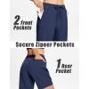 imageMAGCOMSEN Womens Hiking Shorts Lightweight Quick Dry 8quot Golf Shorts Water Resistant with 3 Zipper PocketsNavy