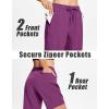imageMAGCOMSEN Womens Hiking Shorts Lightweight Quick Dry 8quot Golf Shorts Water Resistant with 3 Zipper PocketsPurple Red